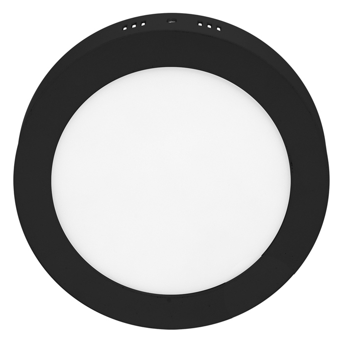 T-LED Černý přisazený LED panel kulatý 120mm 6W Barva světla: Teplá bílá 102170
