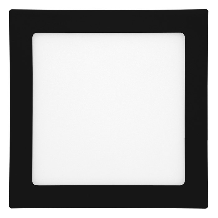T-LED Černý vestavný LED panel hranatý 170 x 170mm 12W Barva světla: Teplá bílá 102113
