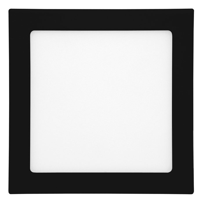 T-LED Černý vestavný LED panel hranatý 225 x 225mm 18W Barva světla: Denní bílá 102117