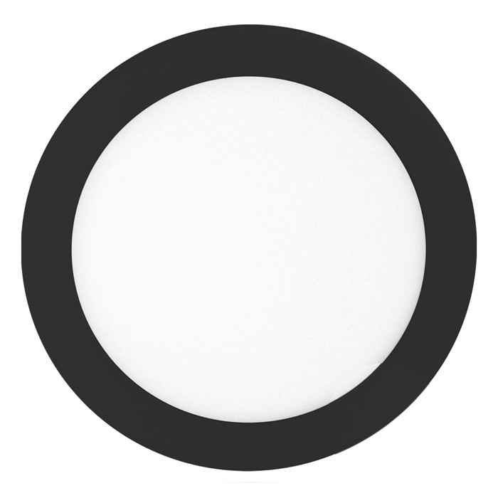 T-LED Černý vestavný LED panel kulatý 120mm 6W Barva světla: Studená bílá 102132
