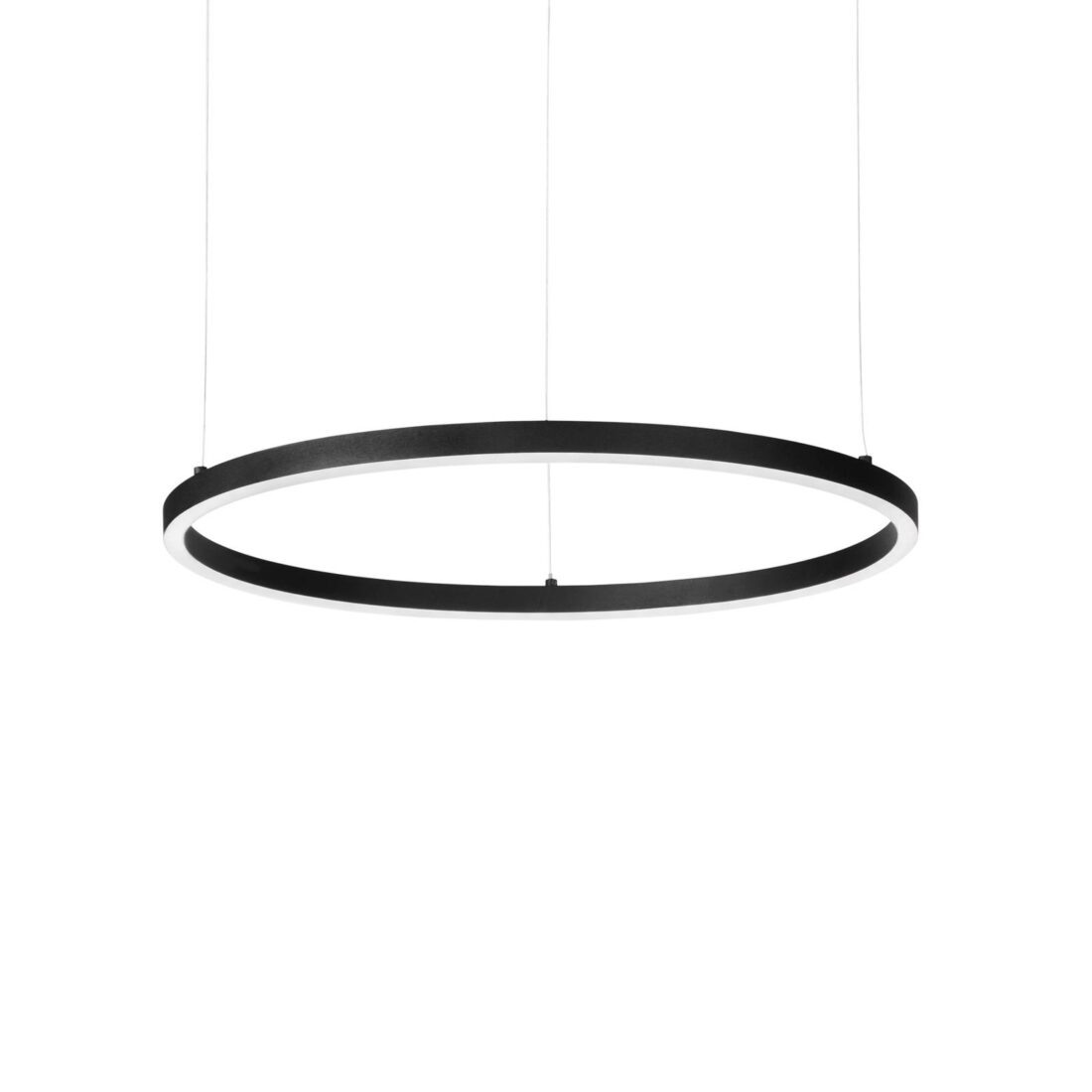 Ideallux Závěsná LED lampa Ideal Lux Oracle Slim Ø 70 cm černá 3 000 K