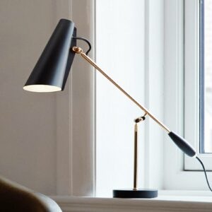 Northern Birdy - stolní lampa v černé/mosazi