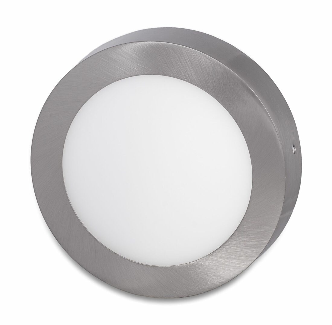 LED Solution Stříbrný přisazený LED panel kulatý 175mm 12W Teplá bílá - POSLEDNÍ KUS VYP226