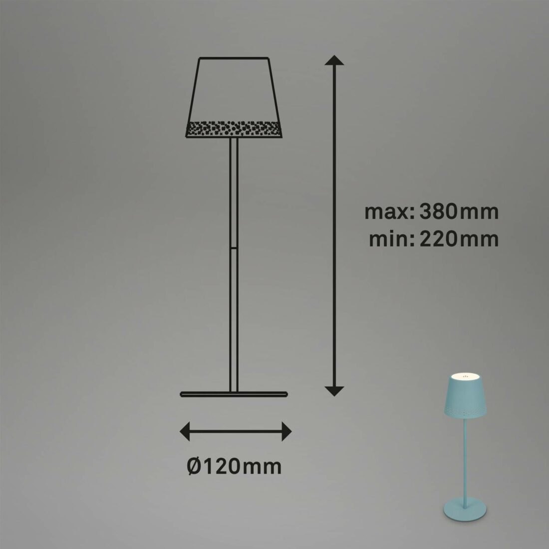 Briloner LED stolní lampa Kiki s baterií 3 000K
