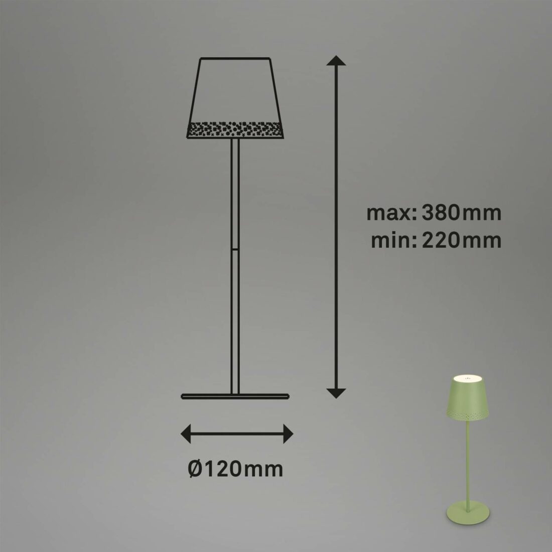 Briloner LED stolní lampa Kiki s baterií 3000K