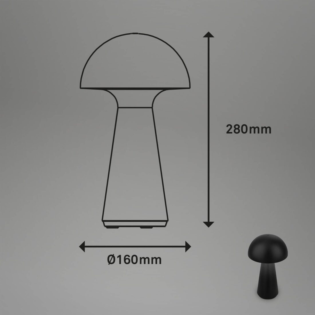 Briloner Nabíjecí stolní lampa LED Fungo