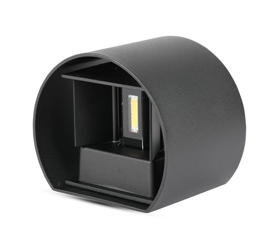 LED Solution Černé fasádní LED svítidlo kulaté 5W IP65 Barva světla: Denní bílá 217090