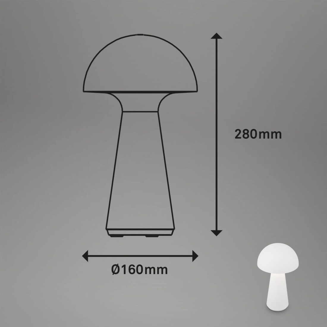 Briloner Nabíjecí stolní lampa Fungo LED
