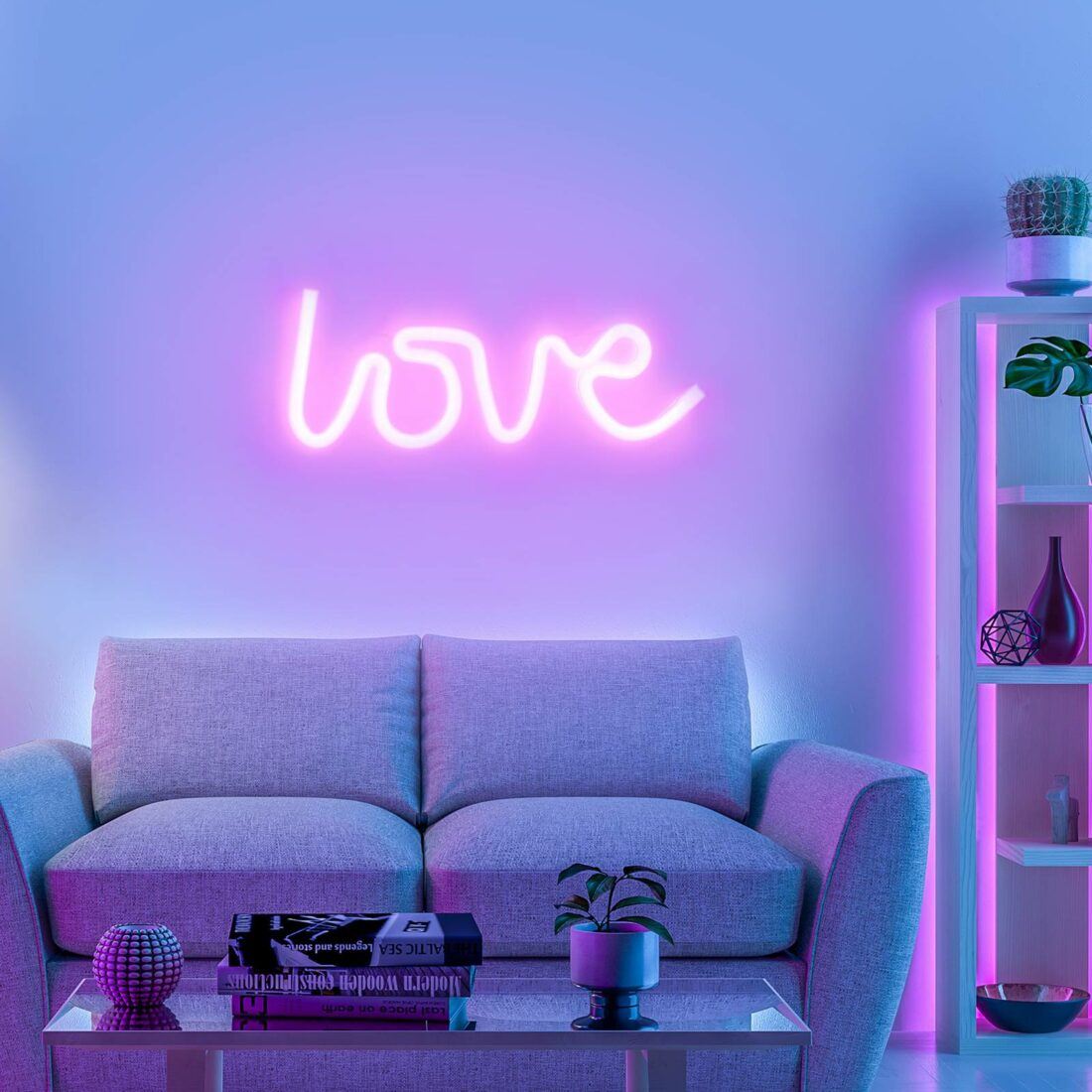 JUST LIGHT. LED nástěnné svítidlo Neon Love